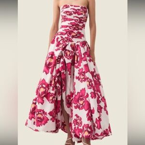 Aje Violette Bubble Hem Maxi Dress Behold Floral